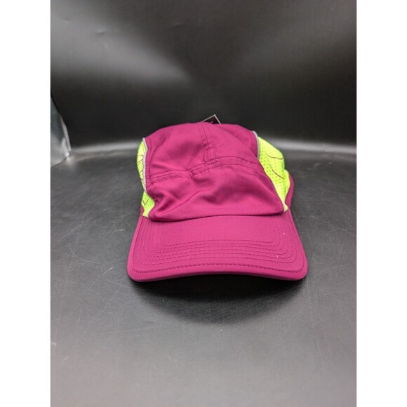 Nike 5 panel AW84 DRI-FIT AEROBILL Hat Cap Purple Yellow Spell Out Logo Running - Picture 1 of 10